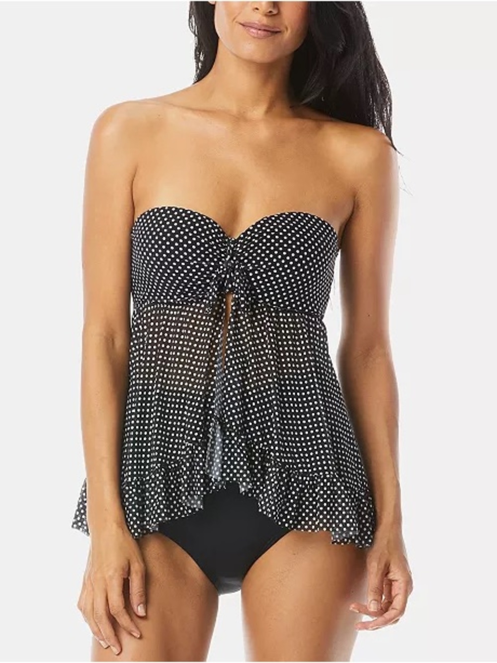 Coco Reef bra sized 32C black polka dot tankini
